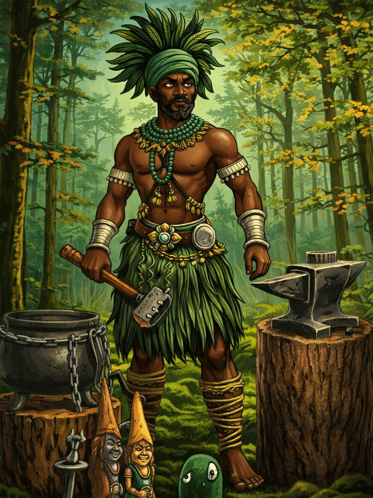 Oggún - God of Iron - Orisha in Afro-Cuban salsa